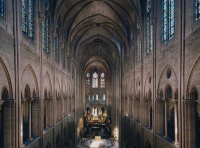 La cathédrale Notre-Dame de Paris, Paris 4. Construction à partir de 1160, réhabilitation par Viollet-le-Duc - Unbekannter Künstler