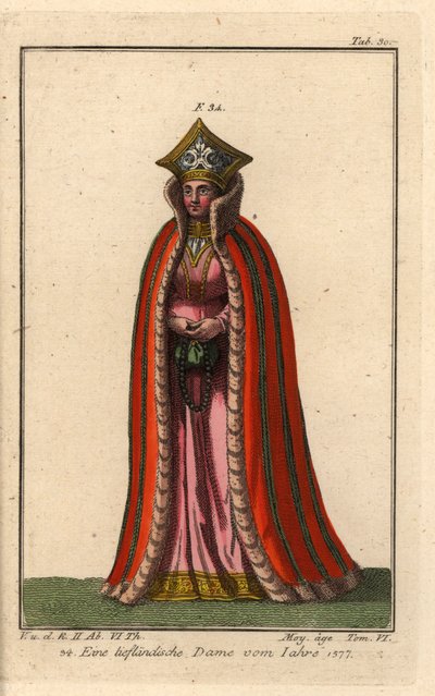 Dame de Livonie, province russe - Unbekannter Künstler