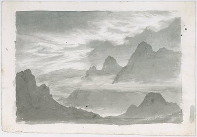 Couches de stratus, entourant les pentes de la montagne, c 1803-1811 - Unbekannter Künstler
