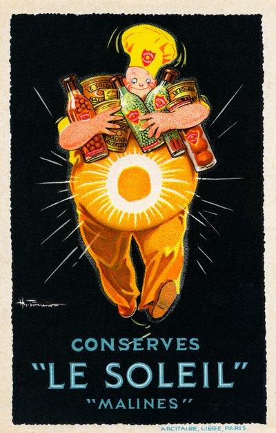 Le Soleil Malines Conserves - publicité - Unbekannter Künstler