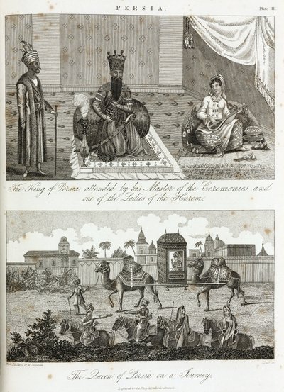 Le roi et la reine de Perse, vers 1810-1829 - Unbekannt