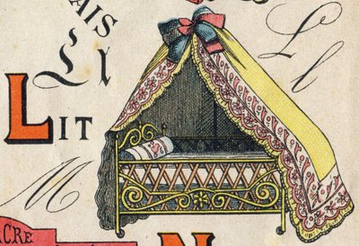 Lettre L. Gravure dans « ABC Toys ». Imagerie d