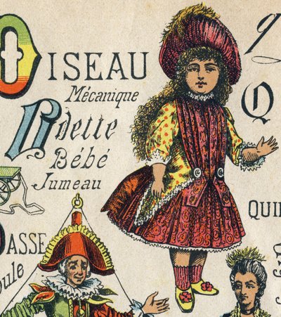 Lettre O. Gravure dans « ABC Toys ». Imagerie d