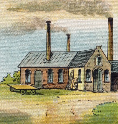 Lettre U : Usine. Gravure dans « Alphabet de ma petite fille ». Bernardin-Bechet et Fils, libraires-éditeurs, Paris, vers 1895. Album incassable sur toile. Bibliothèque des Bébés. 12 pages. Album contenant une méthode de lecture et un abécédaire illustré - Unbekannt