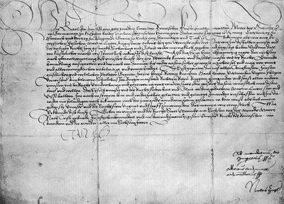 Lettre de Charles V à Martin Luther - Unbekannter Künstler