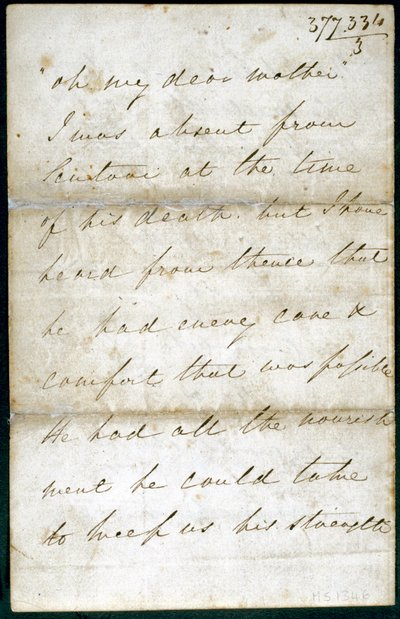 Lettre de Florence Nightingale, mai 1856 - Unbekannt
