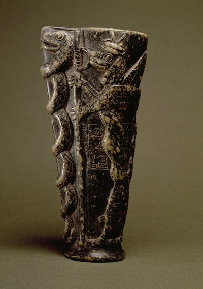 Gobelet de libation du prince Gudea, dédié à son dieu personnel Ningishzida, de Telloh, ancienne Girsu, c.2150 av. J.-C. (stéatite) - Unbekannt