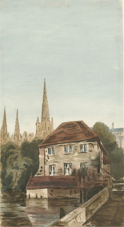 Lichfield - Maison du régisseur dans The Close : aquarelle, nd [?XIXe siècle] - Unbekannt