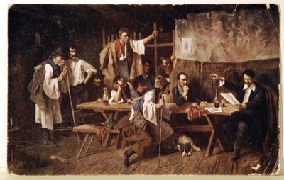 Littérature. Le poète hongrois Petofi, c.1848 Carte postale, Hongrie, c.1900 - Unbekannter Künstler