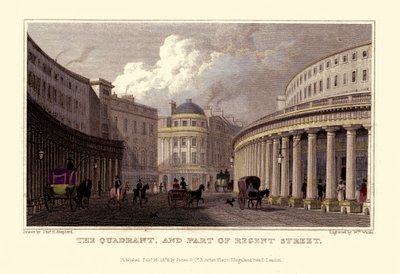 Vues de Londres : Le Quadrant et une partie de Regent Street - Unbekannter Künstler