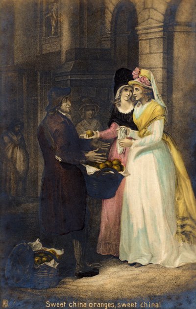 Marchand londonien vendant 
