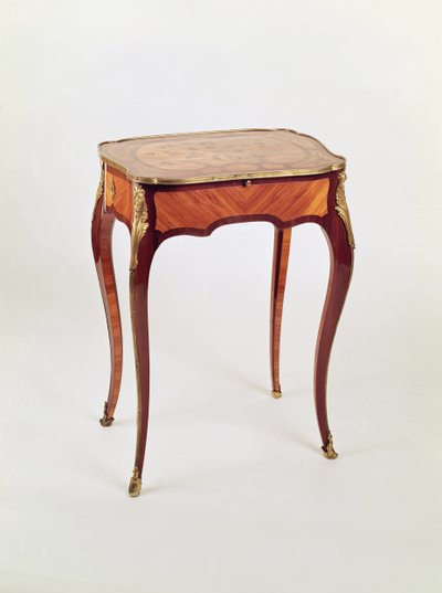 Table à écrire en marqueterie Louis XV par Bernard van Risenburgh - Unbekannt