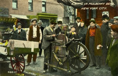 Lower East Side, New York City, une scène à Mulberry Bend - Unbekannter Künstler