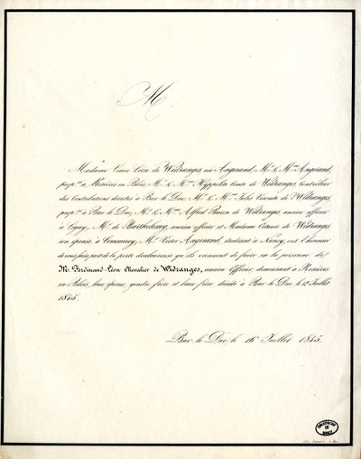 Madame veuve Léon de Widranges - Unbekannter Künstler