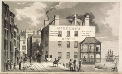Les Bains de Mahomed. Vue des locaux commerciaux, à Brighton, de Sake Dean Mahomed - Unbekannter Künstler