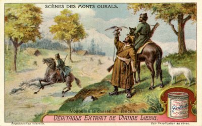 Les Mansi chassant avec des faucons - Unbekannter Künstler