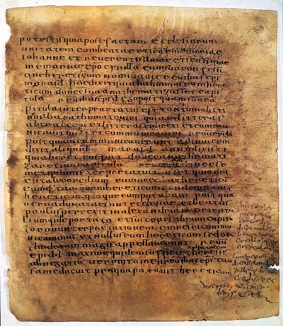 Manuscrit en rouleau : un palimpseste - Unbekannter Künstler