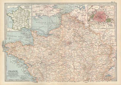 Carte de France, vers 1900 - Unbekannter Künstler