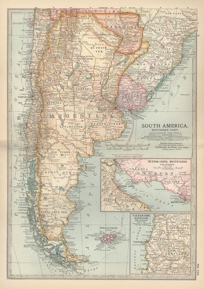 Carte de la partie sud de l