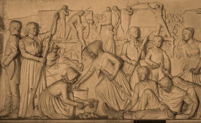 Relief en marbre avec l
