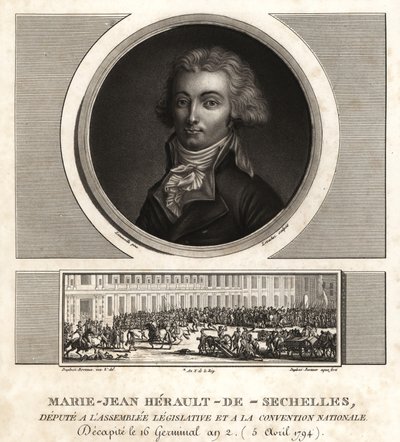 Marie-Jean Herault de Sechelles (1759-1794), juge et homme politique français guillotiné pendant la Terreur - Unbekannt