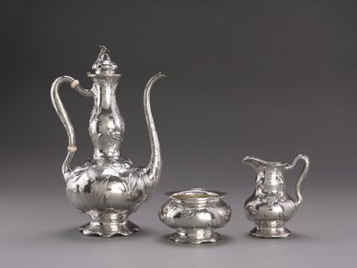 Service à café martelé : cafetière, vers 1900-1910 - Unbekannt
