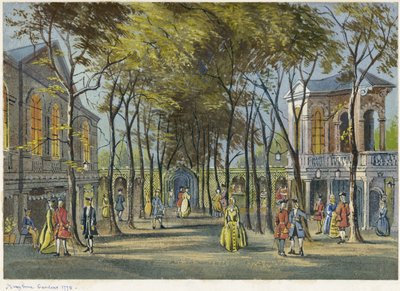 Jardins de Marylebone, Londres 1778 - Unbekannter Künstler
