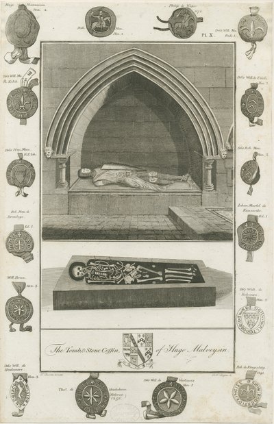 Mavesyn Ridware - Tombe de Hugo Mavesyn: gravure, 1785 - Unbekannt