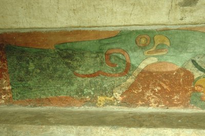 Mexique, Mexico, Teotihuacan (1er siècle après J.-C.), Temple des Jaguars, fresque de perroquet - Unbekannt