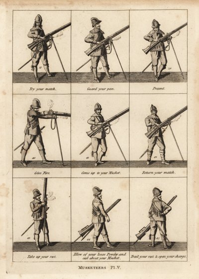 Exercices militaires des mousquetaires - Unbekannt
