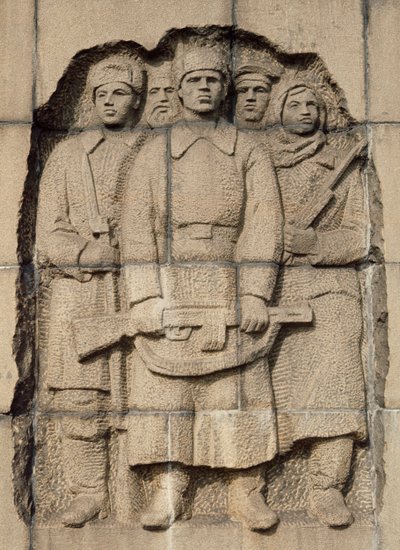 Monument à la résistance du peuple russe pendant le siège allemand de 900 jours de la ville de Leningrad, cimetière de Piskarevski, relief, Saint-Pétersbourg, Russie, 20e siècle - Benjamin Baud