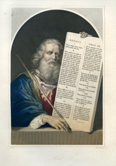 Moïse et les Dix Commandements - Bible - Unbekannter Künstler