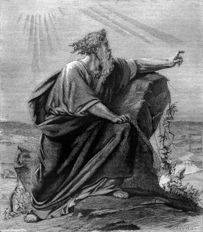 Moïse voyant la terre promise - Bible - Unbekannter Künstler