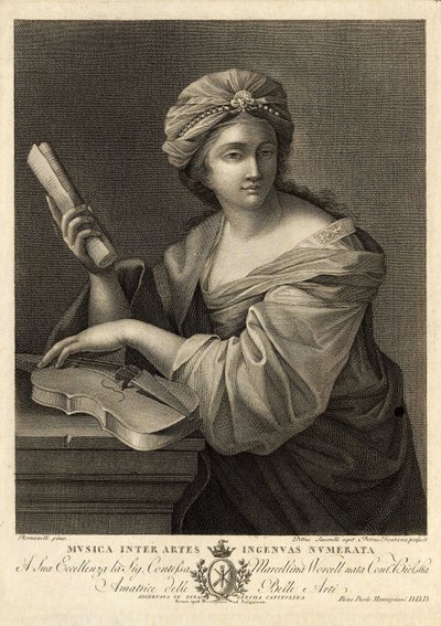 Musica inter artes ingenua numerata, gravure par Pietro Savorelli d