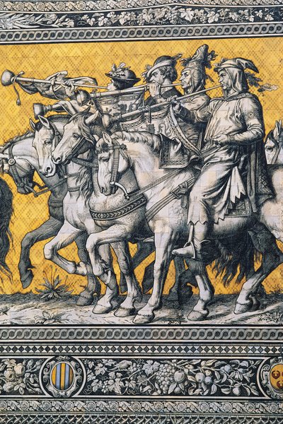 Musiciens à cheval, Dresde, Saxe, Allemagne - Benjamin Baud