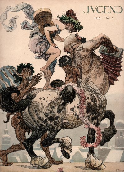 Personnages mythologiques jouant de la musique - Unbekannter Künstler