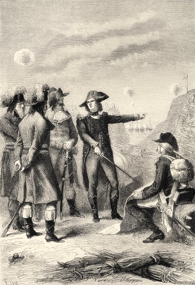 Napoléon au siège de Toulon, France en 1793 (gravure) - Unbekannter Künstler