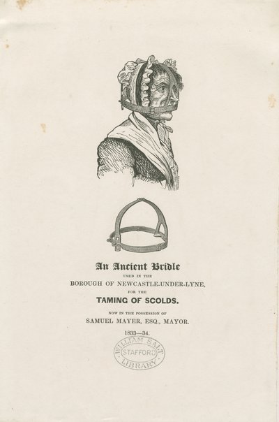 Newcastle-under-Lyme - Bride de mégère : gravure sur bois, nd [vers 1833-4] - Unbekannt