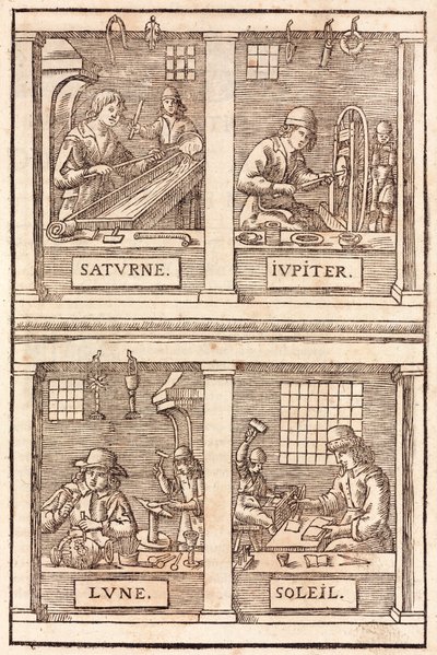 Orfèvrerie et symboles alchimiques : Saturne et le plomb, Jupiter et l