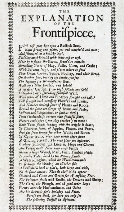 Page de titre et explication en forme de poème de la 4e édition de 