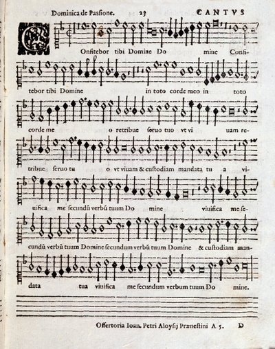 Page de partition musicale de Cantium Canticorum Salomonis par Penderecki (vers 1970-1973) - Unbekannter Künstler