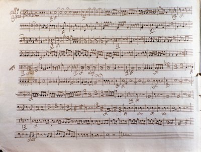 Page de partition musicale d