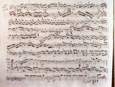 Page de partition musicale d