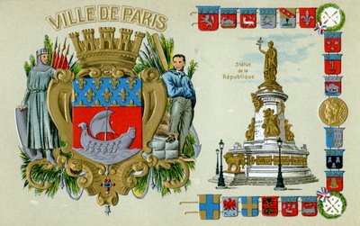 Carte postale de Paris - Unbekannter Künstler