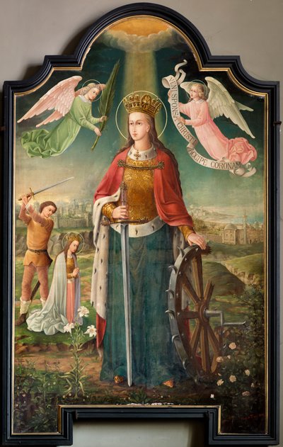 Église paroissiale (Parochiekerk Sint-Martinus). Sainte-Catherine. Henry de Tracy. - Unbekannter Künstler