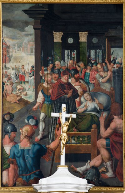 Église paroissiale (Parochiekerk Sint-Michiel, Cornelius en Ghislenus). Intérieur. - Unbekannter Künstler