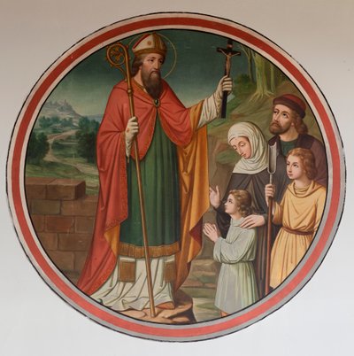 Église paroissiale (Sint-Denijs-Boekel, parochiekerk Sint-Denijs). Nef sud. Une peinture murale. - Unbekannter Künstler