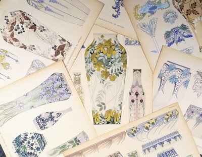 Plats polychromes de dessins de Sèvres; Cartons de la manufacture de Sèvres - Unbekannt