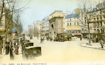 Porte Saint-Martin, Paris, vers 1900 - Unbekannter Künstler