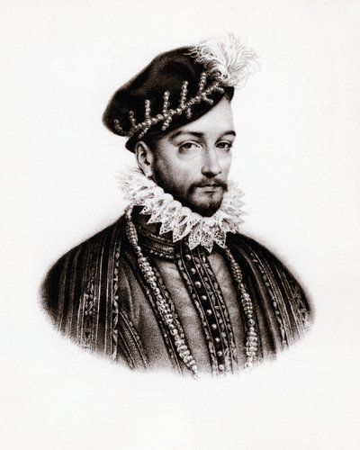 Portrait de Charles IX (1560-1574) Roi de France (gravure) - Unbekannter Künstler